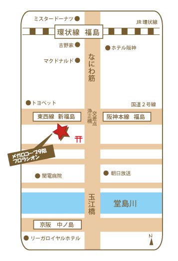 大阪のフラワーアレンジメント教室 マップ