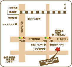 大阪のフラワーアレンジメント教室　マップ